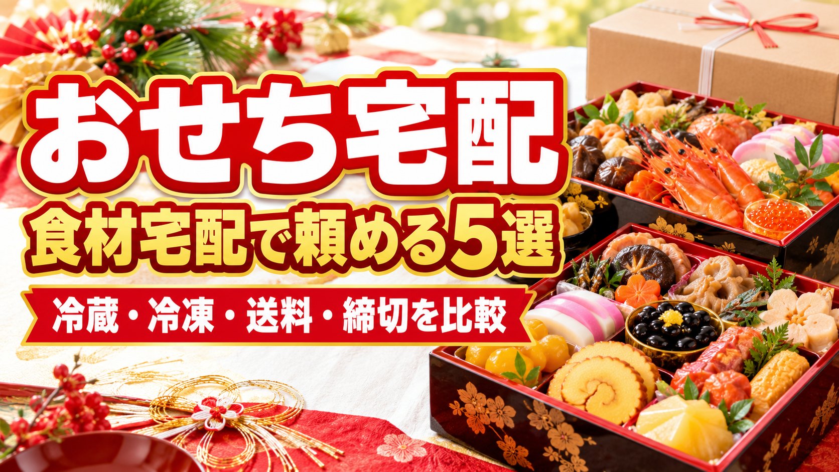 おせち宅配 食材宅配で頼める5選 冷蔵・冷凍・送料・締切を比較